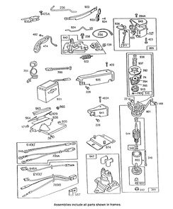 Electric Start, Misc. Elect. Diagram and Parts List for 92987-3268-01  Briggs and Stratton Engine